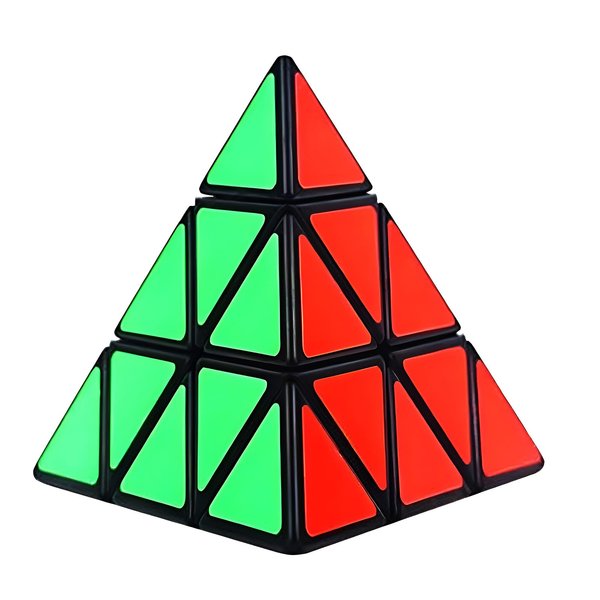 3X3 Pyramid Speed Cube YJ Toys 3X3X3 Speed Cube Triangle Puzzle Magic Cube Puzzle Black Toy for Kids and Adults
