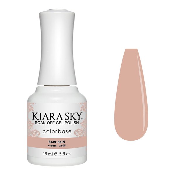 Kiara Sky Professional Nails Soak Off LED UV Gel Polish - Bare Skin - G605 - Cover Color