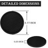 SINGARO Car Cup Coaster, 4PCS Universal Non-Slip Cup Holders Embedded in Ornaments Coaster, Car Interior Accessories, Black