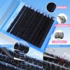 Focipeysa Thick Lash Extension Kit Fluffy Lash Clusters 100P Eyelash Extension Kit DIY Lash Extension Kit with Bond and Seal Glue, Lash Applicator DIY at Home for Beginner (100P 10-18MM)