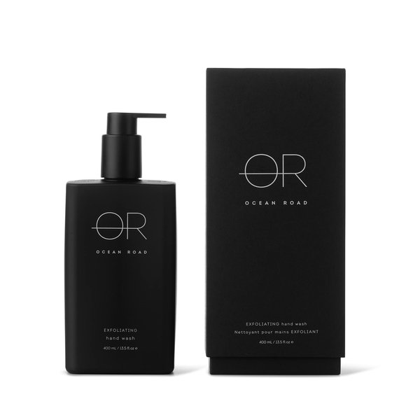 OCEAN ROAD Black Exfoliating Hand Wash 13.5 fl oz - Invigorating Cleanser for Soft and Smooth Hands