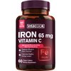 Vitacook Iron Supplement for Women Men | High Potency Iron 65mg with Vitamin C 250mg | Stomach Friendly Iron Pills for Red Blood Cell & Immune Support | Vegan, Non-GMO & Gluten Free | 60 Iron Tablets
