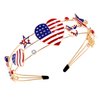 4 th of July Headband for Women American Flag USA Star Heart Charm Fourth of July Patriotic Headband Headpiece Red White and Blue Crystal Metal Hairband Hair Accessories Party Favor Gift (4 th of July