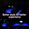 Sylvil Car LED Strip Light, 24 LEDs RGB Neon Interior Atmosphere Lights, 12V Under Dash Ambient Night Light, USB Port Auto Interior Decorative Lamp, Universal Car Accessories (Blue)