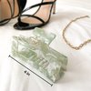 Date Night Mint Rectangular Biodegradable Claw Clip