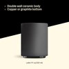 Fellow Monty Milk Art Cups - Double Wall Ceramic Latte Mug, Matte Black with Graphite Base, 11 oz Cup