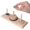 Gothink Wooden Nine-Storey Tower of Hanoi Logic Puzzle Brain Teaser Intellectual Toy for Kids and Adults