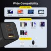 65W USB C Charger, 3 Ports USB Wall Charger, PD3.0 GaN USB C Charger for Travel, Fast Charger USB C for MacBook Pro/Air, iPad, Galaxy S24 Ultra, Dell XPS, iPhone 15 Pro and More(Black)