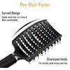 KTKUDY Detangling Brush Boar Bristles Hair Brush Make Hair Shiny & Healthier Curved and Vented Detangler Brush for Women Men Kids Wet & Dry Hair (Black)
