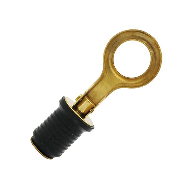 Boat Drain Plug 1 Inch Brass Snap Flip Drains Handle Rubber Bailer Plugs for Deck Baitwells Marine Hulls