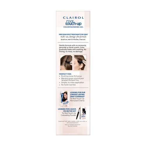 Clairol Root Touch-Up Semi-Permanent Hair Color Blending Gel, 5 Medium Brown, Pack of 2