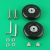Ricrrover Luggage Suitcase Wheels Replacement Kit 75x24mm/2.95"x0.94" w/ABEC 608zz Inline Outdoor Skate Replacement Wheels, One Set of (2) Wheels (OD:75 W:24 ID:6 Axles:35&40mm)