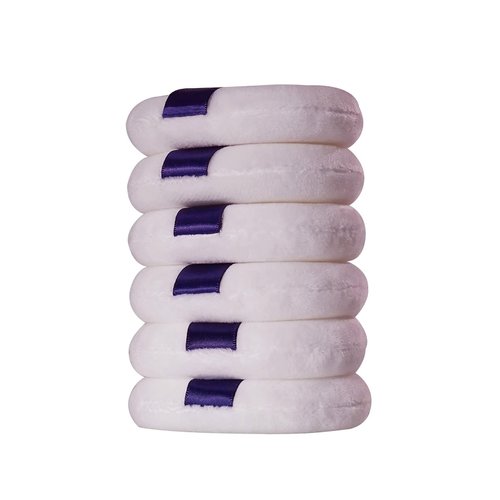 Powder Puff - 3.15 Inch Ultra Soft Washable Velour Makeup Powder Puffs for Face Powder, Setting powder, Body powder, Loose Powder, Other powders (6 Pack)