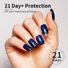 Firedeep Navy Blue Gel Nail Polish, 0.54 Fl Oz Glitter Navy Blue Gel Polish UV/LED Soak Off Nail Polish for Autumn and Winter