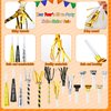 Poen 150 Pieces 2025 New Year's Eve Party Favors Glitter Party Noise Maker 30 Blowers 30 Horns 30 Noisemakers 30 Musical Whistle Blowers 30 Fringed Metal Blowouts for Christmas New Years Party Favor
