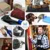Leather Hole Punch & Belt Hole Puncher Easily Punches Perfect Round Holes. Bonus Ruler & Awl Tool. Leather Punch Tool for Watch or Bag Strap, Fabric, Eyelet - Precision Crafting & Professional Results