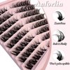 Fluffy Cat Eye Lash Clusters 12-20MM Thick Cluster Eyelashes Extensions D Curl Wispy Individual Lashes 80 PCS DIY Cluster False Eyelashes at Home, by Anforlin