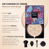 Air Cushion CC Cream Mushroom Head Foundation, BB Cream Face Makeup Foundation for Mature Skin Moisturizing Concealer Brighten Long-Lasting, Even Skin Tone for All Skin Types (02#Nature, 1)