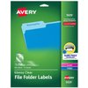Avery 5029 Glossy Clear File Folder Labels, 1/3 Cut, 2/3 x 3-7/16, 450/Pack