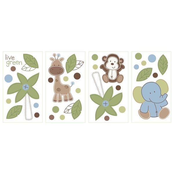 Organically Grown Safari Wall Decals, Brown/Green (Discontinued by Manufacturer)