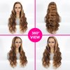 oisiyu Highlight Lace Front Wig Human Hair 13x4 Body Wave HD Lace Front Wigs Human Hair Pre Plucked 4/27 Ombre Honey Blonde HD Lace Frontal Glueless Wigs For Women 180% Density 26 Inch Super Soft