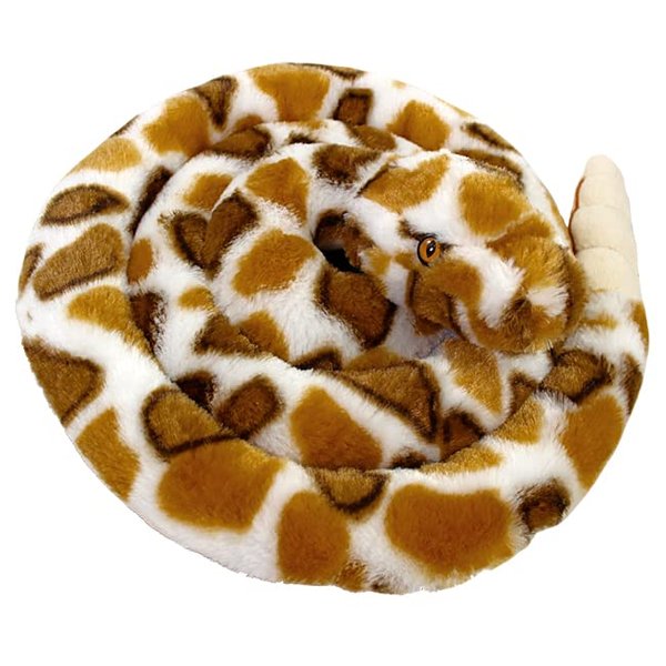 WISHPETS Rattlesnake Plush Toy, Curling Rattlesnake Stuffed Animal with Rattle, 67"