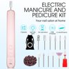 Electric Nail Drill, Professional Manicure Pedicure Kit, Cordless Electric Nail File Set, Rechargeable Pedicure Tools for feet, 3 Speeds Hand Foot Care Nail Drill for Thick Nail Toenail Cuticle
