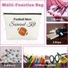 Football Mom Bag Football Player Gift Makeup Bag for Women Football Lover Gift for Teen Girls Daughter Cosmetic Bag Appreciation Gifts for Football Coach Mom Team Leader Birthday Gift Travel Pouch