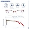 Krooway Cateye Blue Light Blocking Glasses for Women Anti Eyestrain Computer Game Glasses Metal Frame