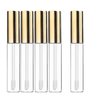 KEAIYYJ Empty Lip Gloss Tubes with Wand Concealer Cuticle Oil Dispenser Refillable Cosmetic Containers Bottles, Gold 10 ml 5 Pack