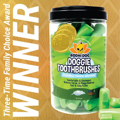Bodhi Dog Finger Toothbrush for Dogs & Cats | Puppy Toothbrush with Soft & Flexible Silicone Bristles for Pet Dental Care | Easy Teeth Cleaning Dog Finger Toothbrush, 50 Count
