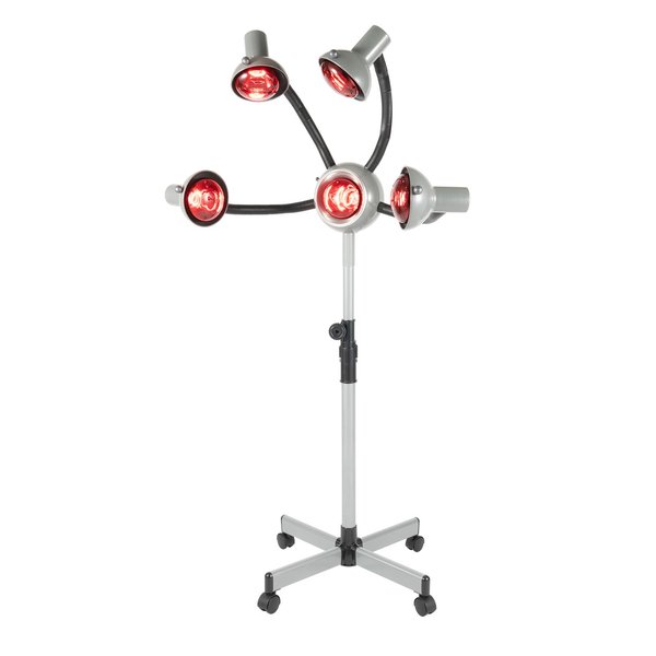 5 Head Infrared Heat Lamp 750W Portable Floor Salon Hair Dryer Adjusting Styling Perming Dryer Color Processor Styling Hair Hood Dryer