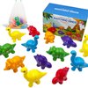 TMBLNEP Montessori Learning Toys for Toddlers, Matching Letters Fine Motor Toy, Double-Sided 26 PCS ABC Dinosaur Alphabet Games for Kids Ages 3-5 (Letters)