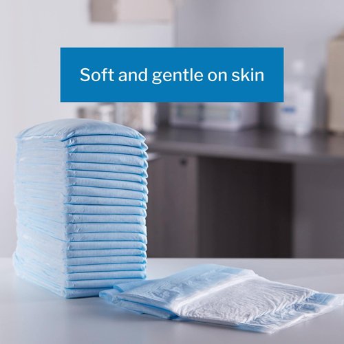 McKesson Underpads, Incontinence Bed Pads, Moderate Absorbency, Polymer, 23 in x 36 in, 25 Count