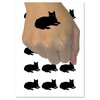 Lazy Cat Temporary Tattoo Water Resistant Fake Body Art Set Collection - 15 2" Tattoos (1 Sheet)