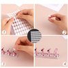 600 Pcs False Tip Double Sided Adhesive Tapes Double Sided Tapes for Nail Art Holder Nail Art Display Tapes Pre-cut Nail Display Strips for Nail Art Holder Nail Display Book