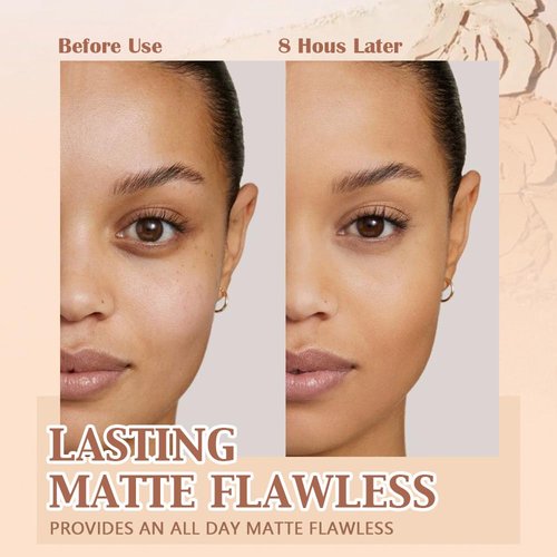 Oil Control Face Pressed Powder, Clarifying Finishing Powder, Pressed Setting Powder, Waterproof Long Lasting, Flawless Lightweight Face Cosmetics, 0.35Oz (03 Pure Beige)