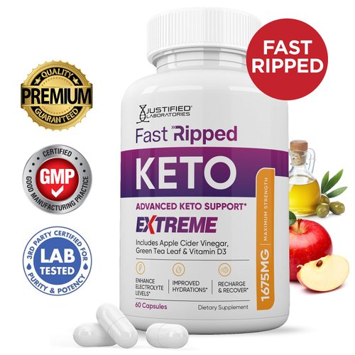 (2 Pack) Fast Ripped Keto ACV Extreme Pills 1675MG Keto Support Blend Capsule Alternative to Keto ACV Formulated with Apple Cider Vinegar Extra Virgin Olive Oil Powder Green Tea Leaf 120 Capsules
