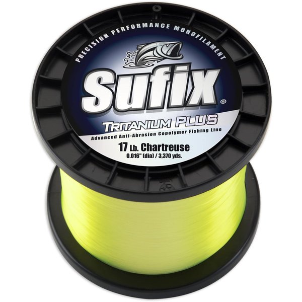 Sufix Tritanium Plus 1-Pound Spool Size Fishing Line (Chartreuse, 17-Pound)