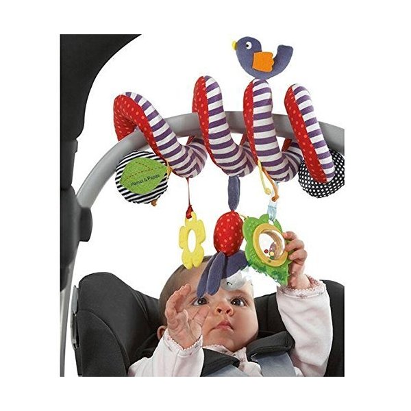 BeeSpring Kid Baby Crib Cot Pram Hanging Rattles Spiral Stroller Car Seat Toy