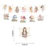 12Pcs Fairy Birthday Party Decorations Include Fairy Birthday Banner and Fairy Hanging Swirls for Floral Fairy Party Supplies Flower Fairy Baby Shower