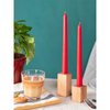 CANDWAX 10 inch Taper Candles Set of 4 - Dripless Taper Candles and Unscented Candlesticks - Perfect as Dinner Candles – Red Candles