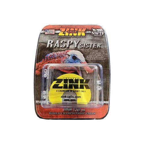 Zink Calls Raspy Sister Hand-Built Easy-to-Use Hen Hunting W-Cut Triple Reed Diaphragm Turkey Game Call - Raspy Tones, Realistic Sounds