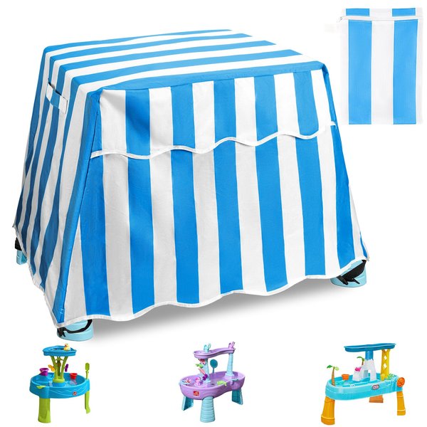 NOVWANG Water Table Cover, Kids Water Table Cover Fit Step2 Rain Showers Splash Pond Water Table, Outdoor Water-Repellent Dirt Proof Anti-UV Water Table Toys Cover Patio,Cover Only