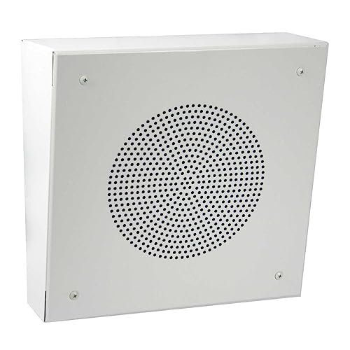 Lowell DSL-805-72 8-Inch Dual Cone Speaker with 25/70V Transformer, Grille, Enclosure; 25V/70V Dual Voltage Transformer with Taps at 0.25, 0.5, 1, 2, 5W; Steel Enclosure and Grille