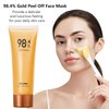 Gold Foil Peel-Off Mask, 98.4% Gold Peel Off Face Mask Anti-Wrinkle, Anti-Aging Golden Exfoliating Mask, Blackhead Remover Mask for Moisturizing Deep Cleansing(2PCS)