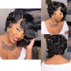 BeiSDWig Short Afro Curly Bob Wig Bob Wigs for Black Women Curly Synthetic Hair Wig Short Curly Bob Hairstyles
