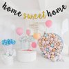 Black Glitter Home Sweet Home Banner - Welcome Back Sign Supplies - Welcome Home Bunting Housewarming Military Family Party Decorations