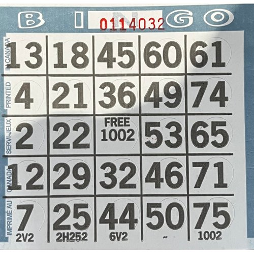 The Ticket Gurus Blue Pushout Bingo Cards-1 Card per sheet-500ct