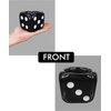 Jeuristic Ashtrays for Cigarettes Dice Ash Tray - Premium Ceramic Cool Ashtrays Gifts for Smokers Home Ashtrays for Indoor Outdoor Patio Retro Desktop Decor Unique Fancy Ashtray Cute Ashtray Black
